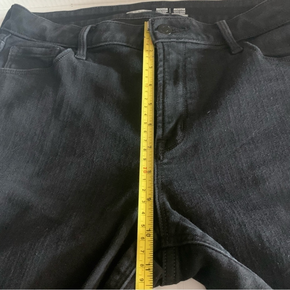 Old Navy Jeans Rockstar High-rise Super Skinny Built in Warm Back2School BLK 10 - Picture 12 of 14